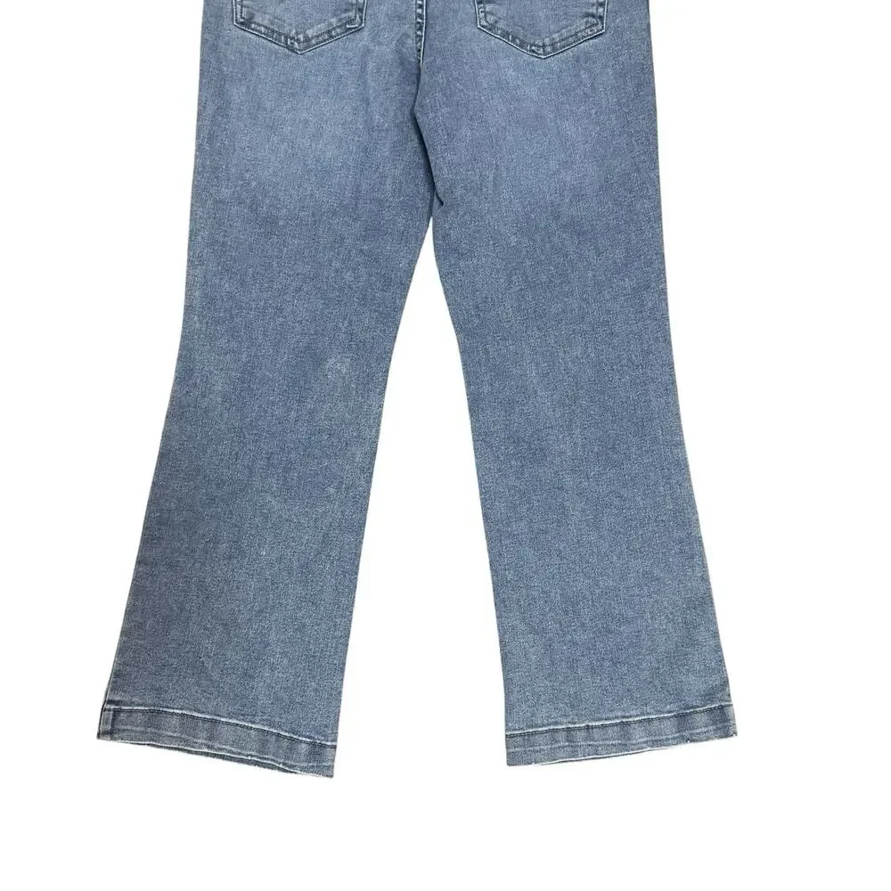 NWT Womens DKNY Sz 26 Jeans Williamsburg High Rise Flare Crop 25” Inseam NEW $79 - Picture 13 of 14